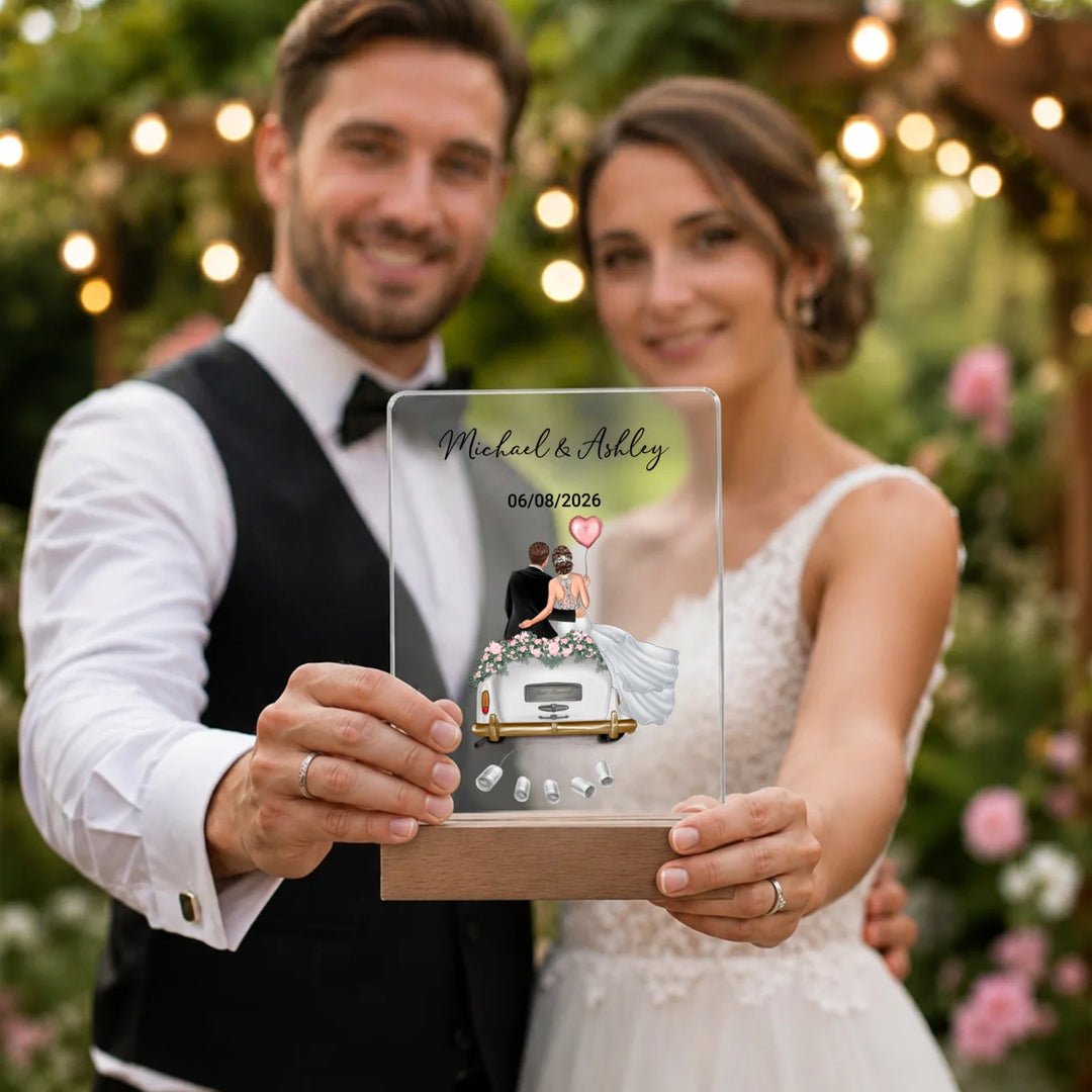 "Just Married" - Personalized Acrylic Panel
