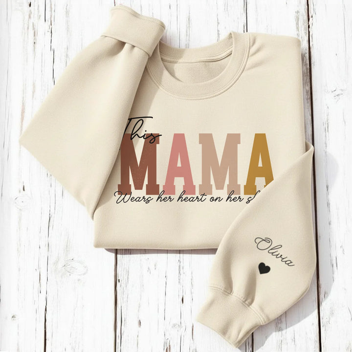 Personalized Sweater "Mama" with Sleeve Print