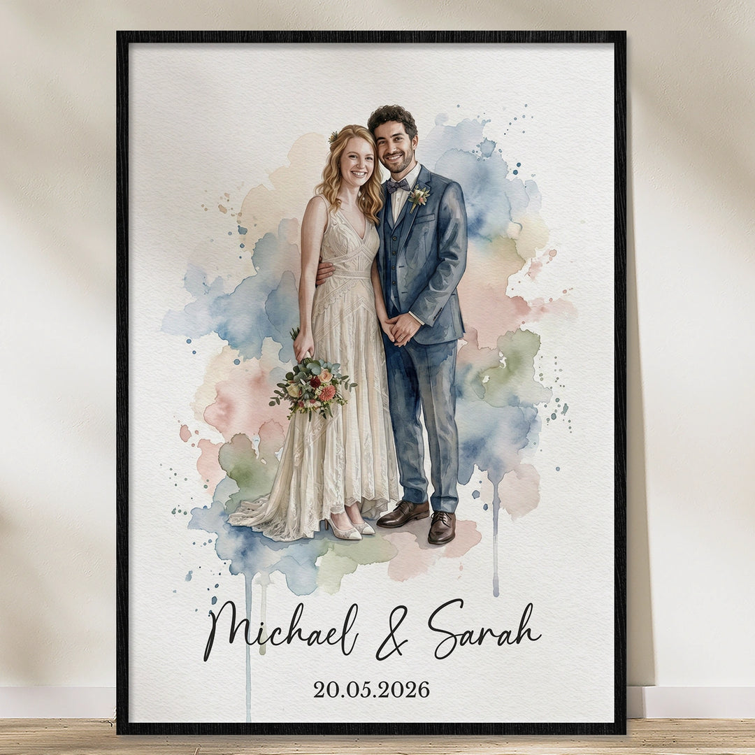 Personalized Poster "Watercolor Wedding"