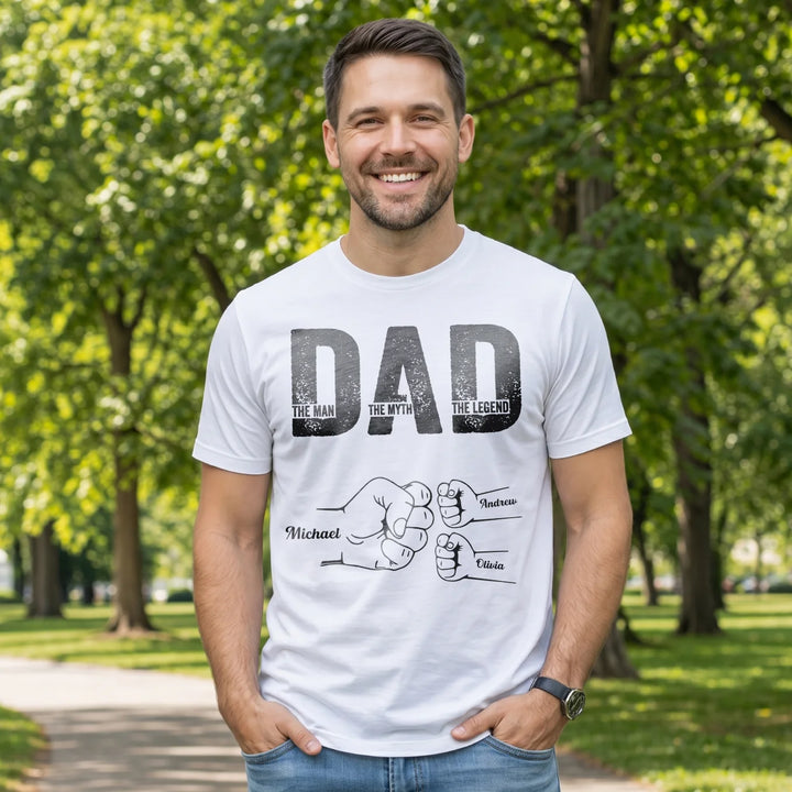 Personalized T‑Shirt "Dad - The Man, The Myth, The Legend"