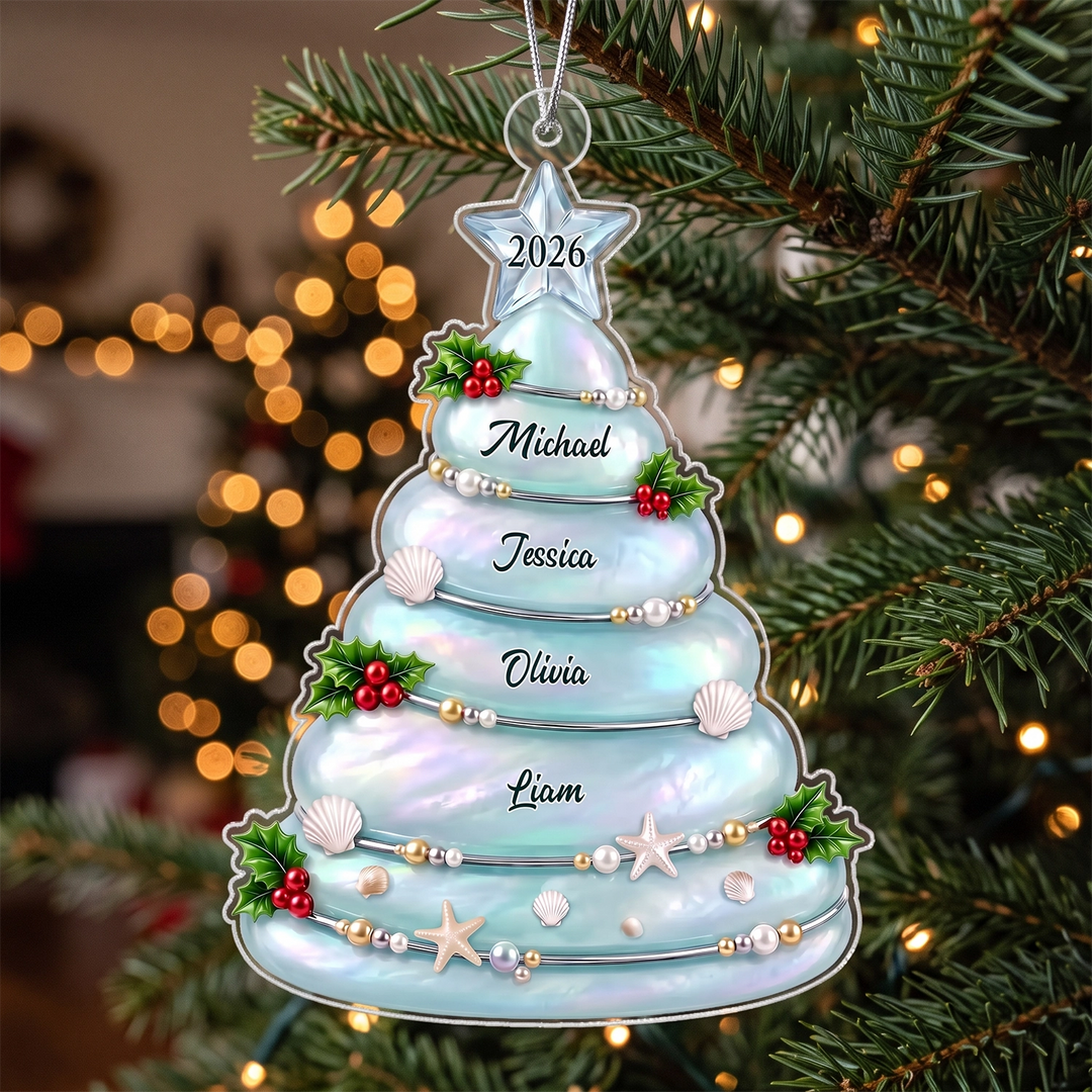 Personalized Ornament "Sea Glass Tree"