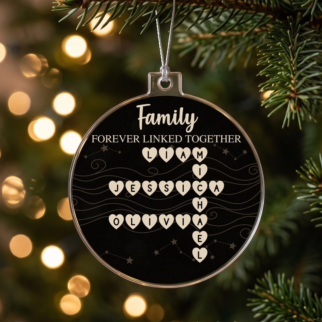 Personalized Christmas Tree Ornament "Scrabble Heart"