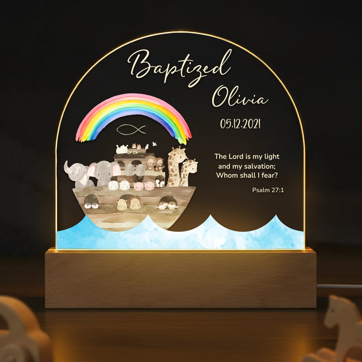 Personalized Acrylic Baptism Light "Ark"