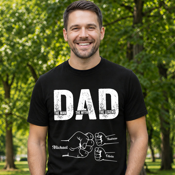 Personalized T‑Shirt "Dad - The Man, The Myth, The Legend"