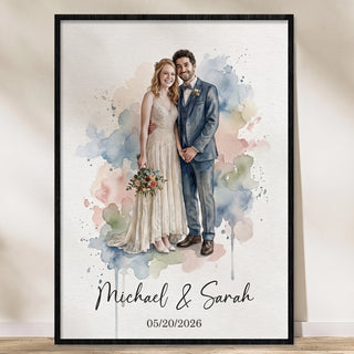 Personalized Poster "Watercolor Wedding"