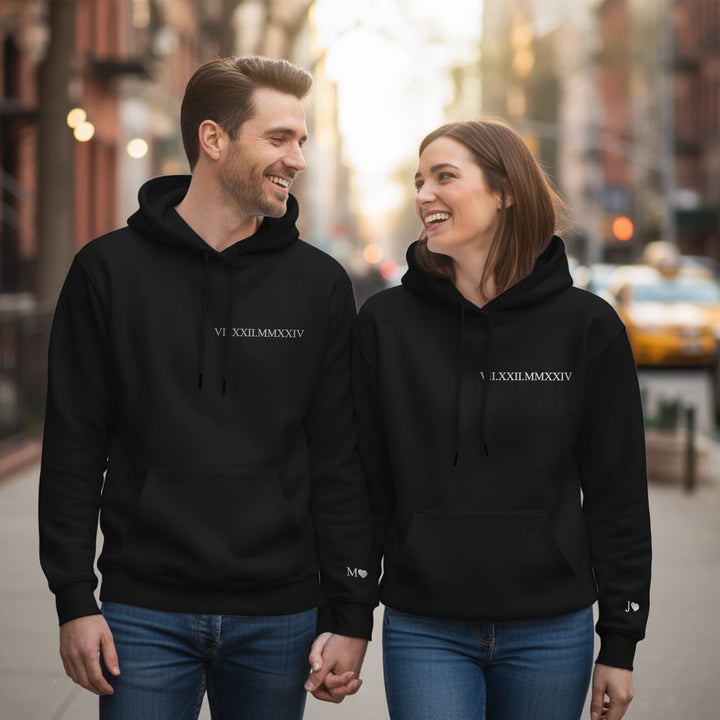 Personalized Hoodie "Roman Numeral Date"