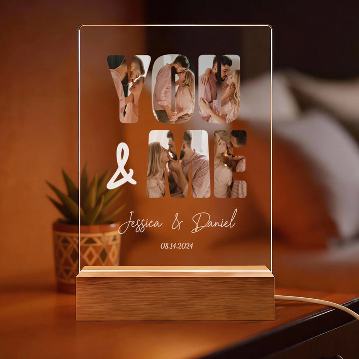 Personalized Acrylic Light “You and Me” | Night Light, Decorative Light