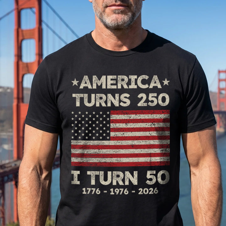Personalized T-Shirt "America turns 250"