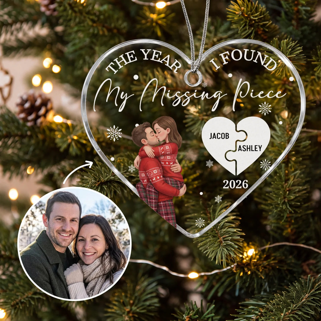 Personalized Christmas Ornament "Missing Puzzle Piece"