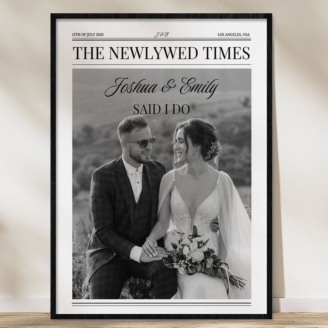 Personalized Poster "Wedding Newspaper Article"