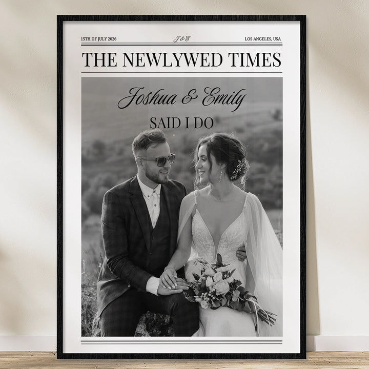 Personalized Poster "Wedding Newspaper Article"