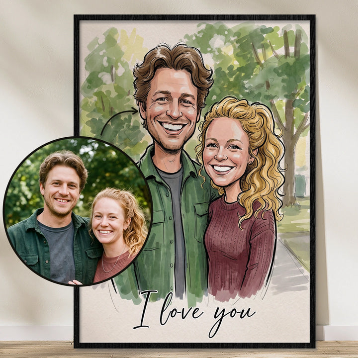 Personalized Poster "Couple Sketch"