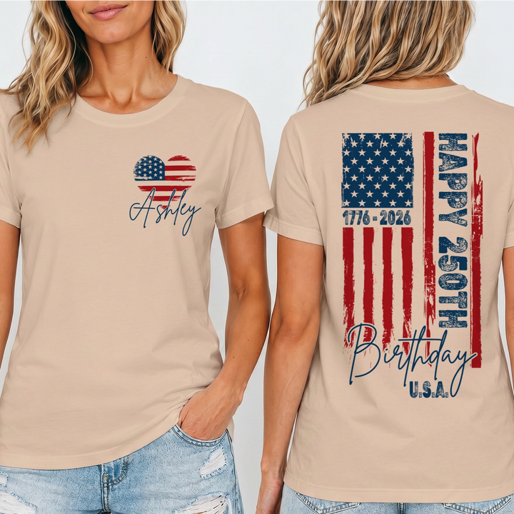 Personalized T-Shirt “Happy 250th Birthday”