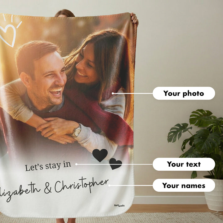 Personalized Blanket "Your Photo & Text"