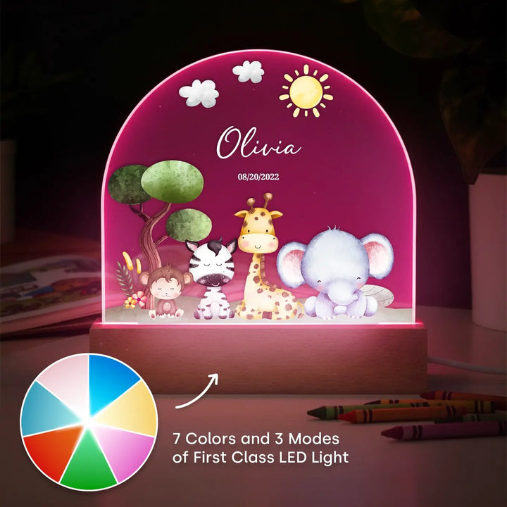 Personalized Night Light "Safari"