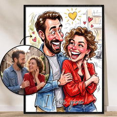 Personalized Poster "Couple Sketch"