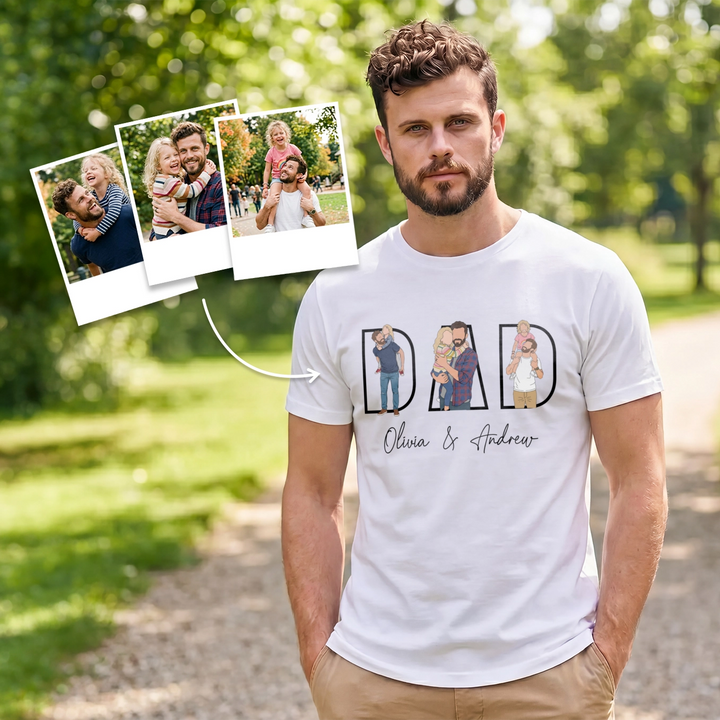 Personalized T-Shirt "DAD" with Photos