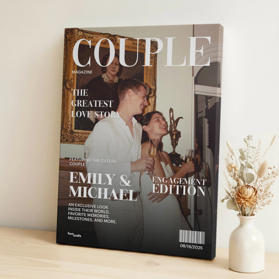 Personalized Canvas "Couple Magazine"