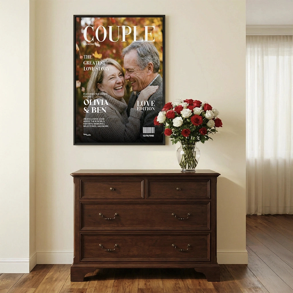 Personalized Canvas "Couple Magazine"