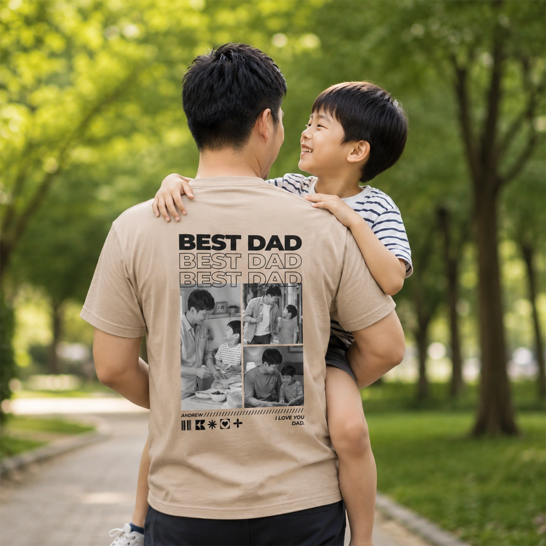 Personalized T-Shirt with Photos "Dad"