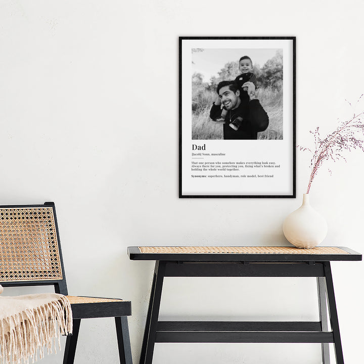 Personalized Photo Poster "Dad Definition"
