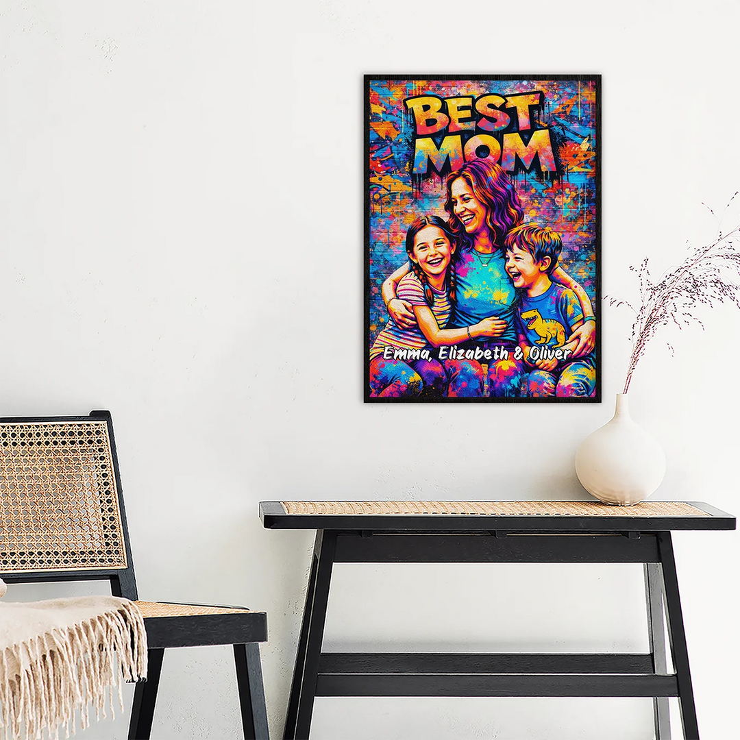 Personalized Graffiti Poster "Best Mom"