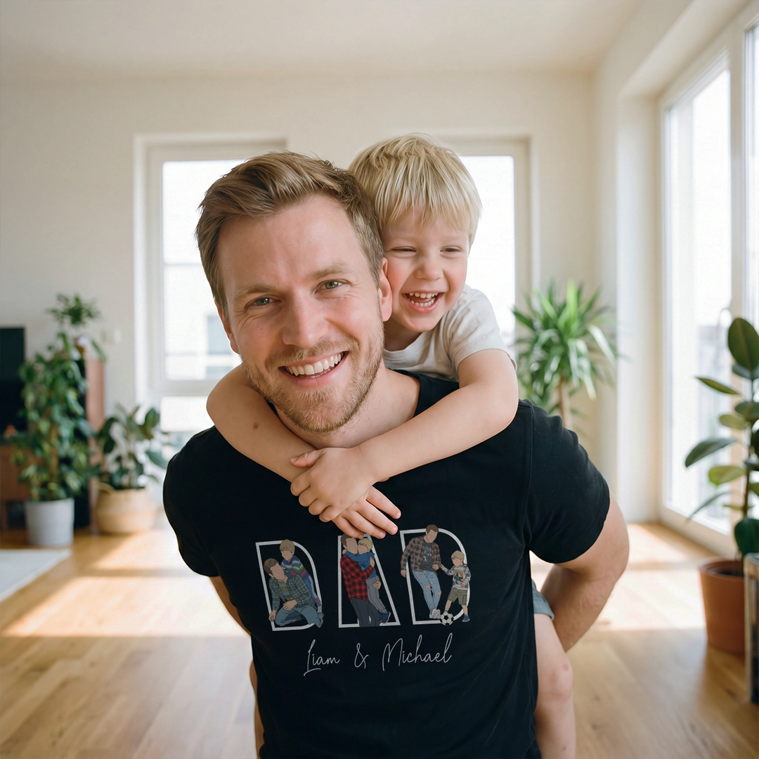 Personalized T-Shirt "DAD" with Photos