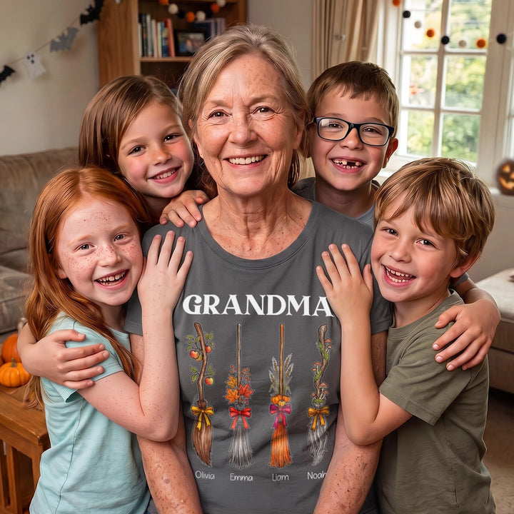 Personalized T-Shirt "Grandma Witch Broomsticks"