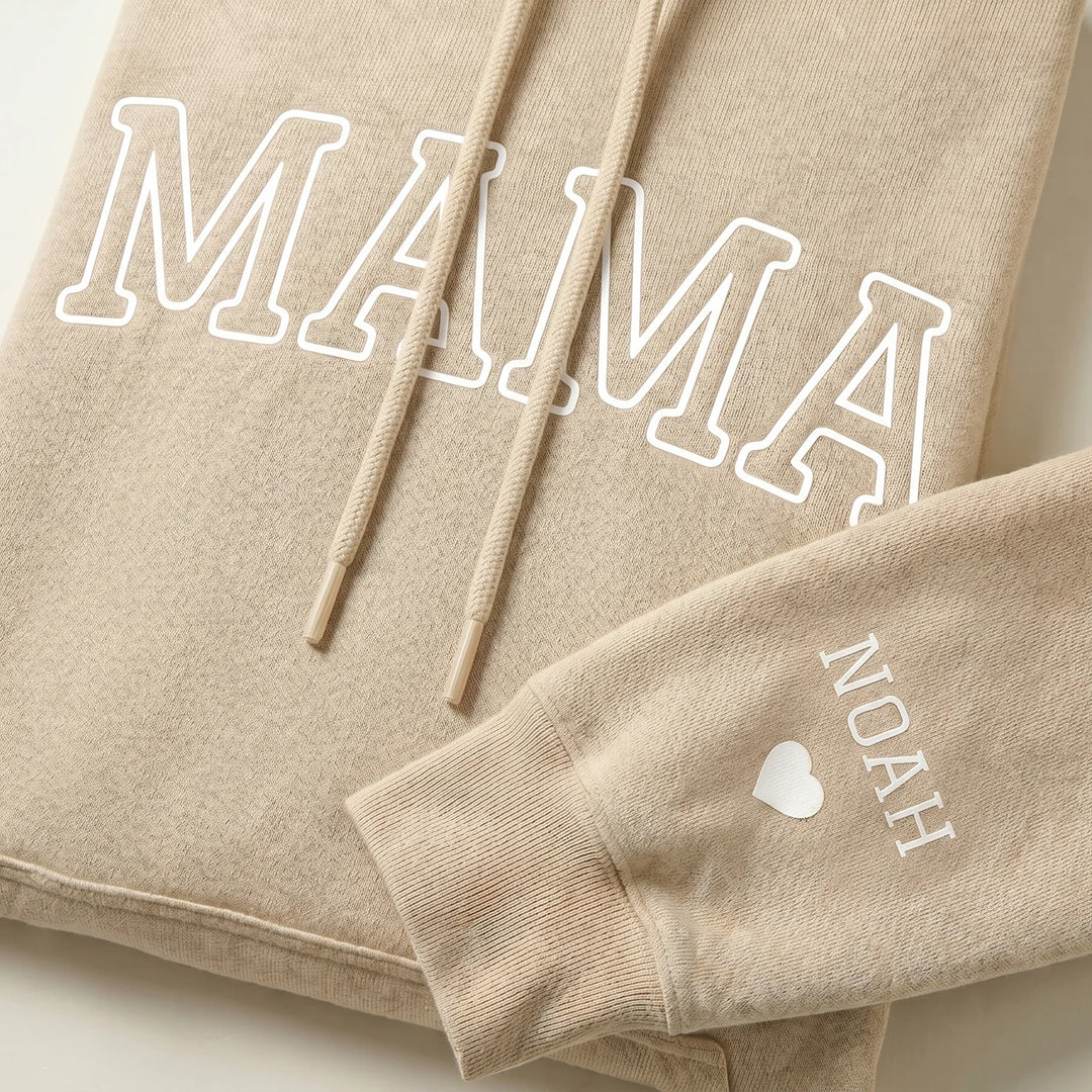 Personalized Hoodie "MAMA" with Sleeve Print