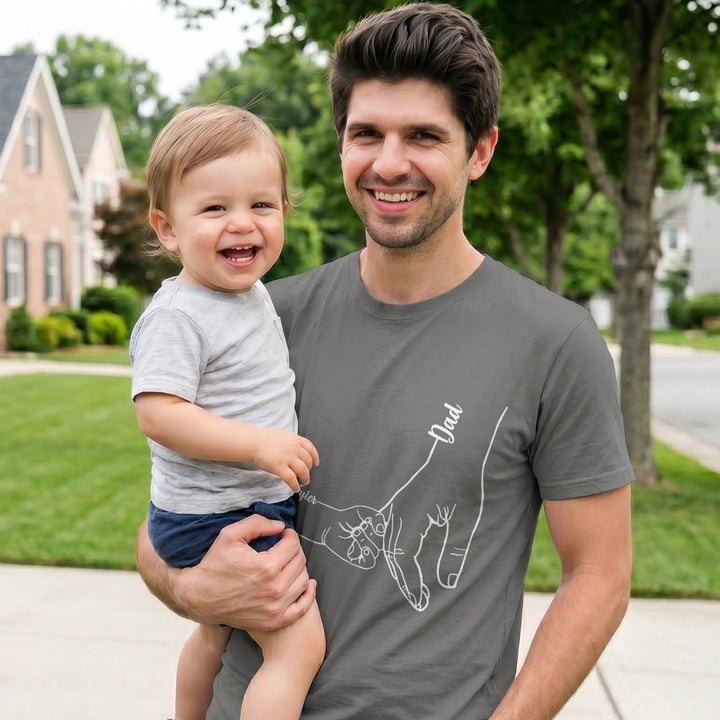 Personalized Dad T-Shirt “Holding Hands”