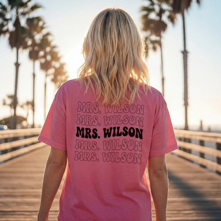 Personalized Oversized T-Shirt "Retro Mrs."