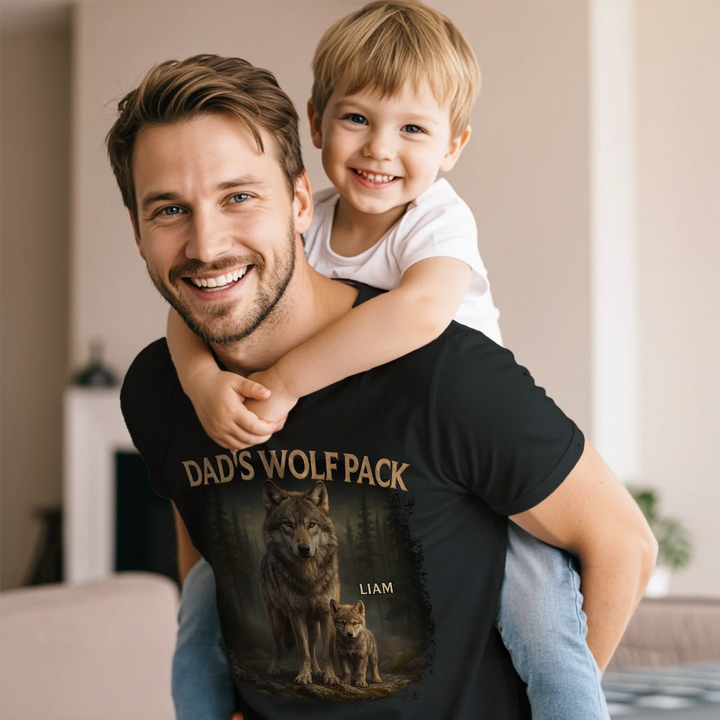 Personalized T-Shirt "Dad's Wolf Pack"