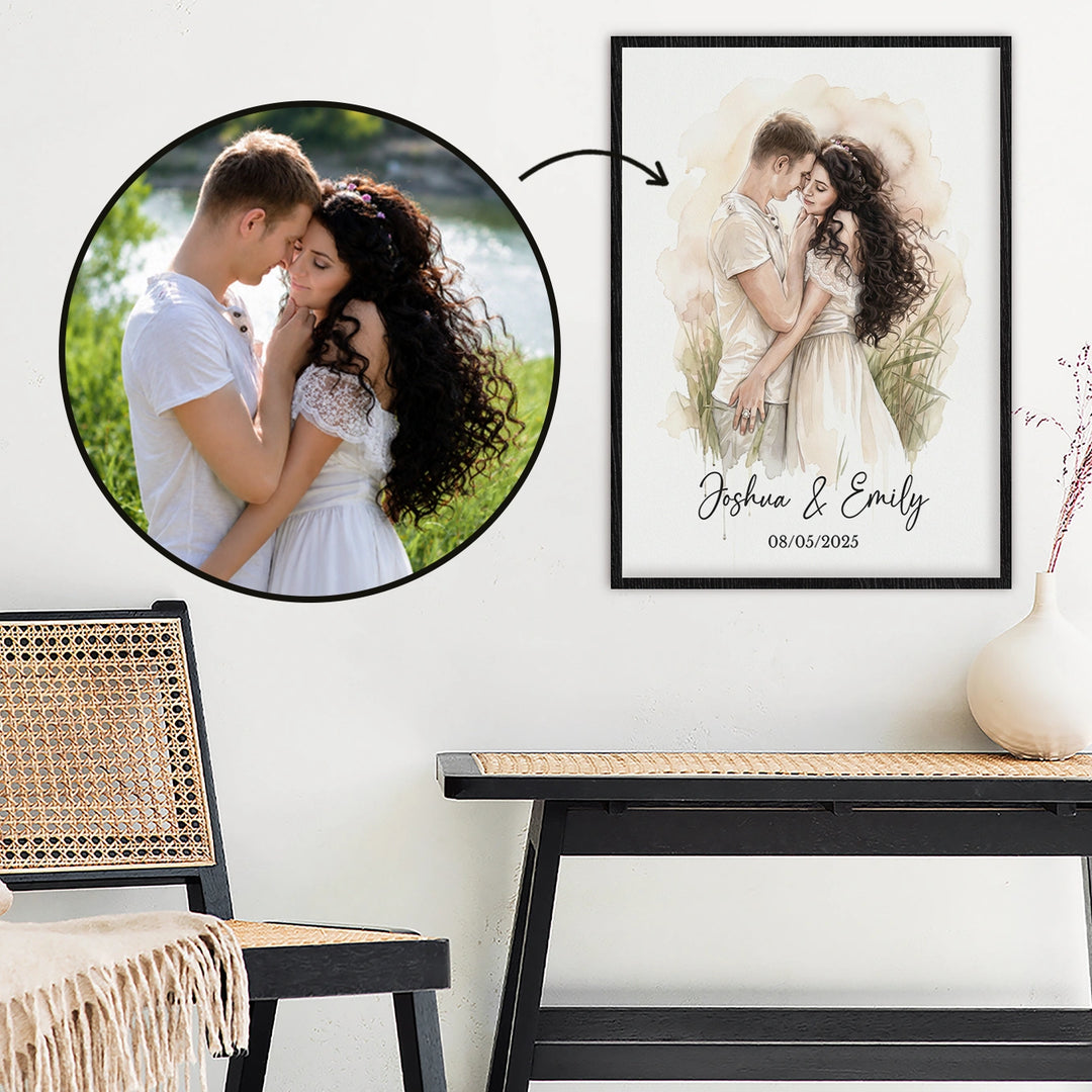 Personalized Poster "Watercolor Couple"