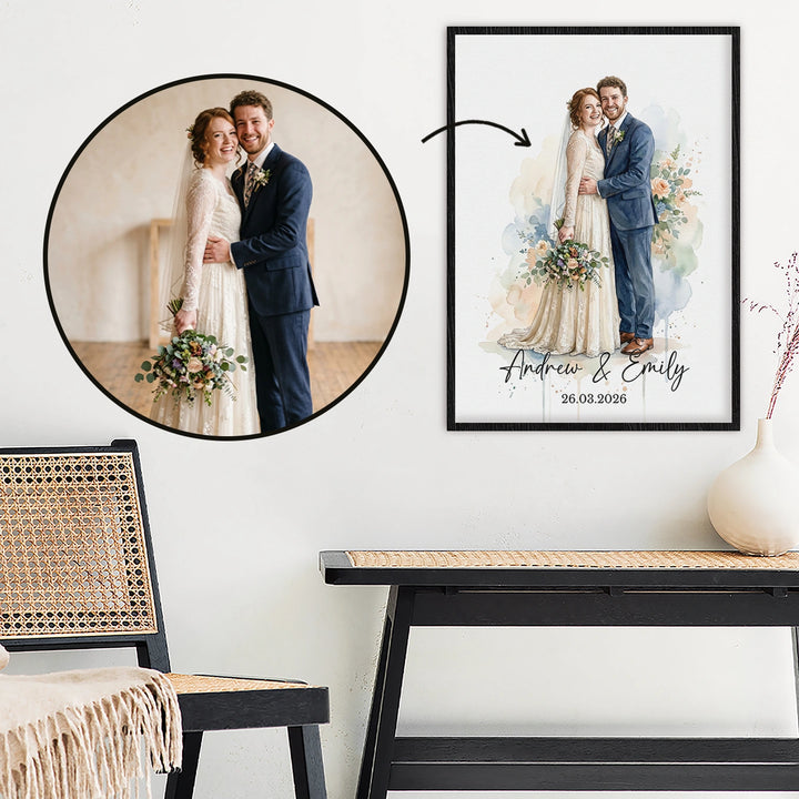 Personalized Poster "Watercolor Wedding"