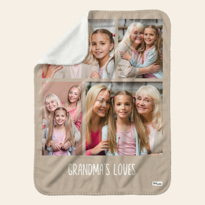 Personalized Photo Blanket "Grandma"