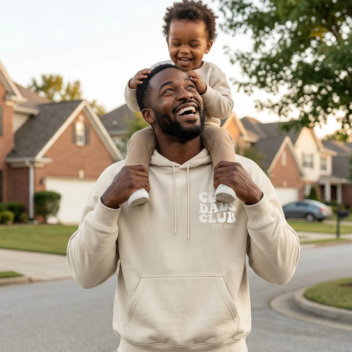 Personalized Hoodie "Cool Dads Club" with Sleeve Print