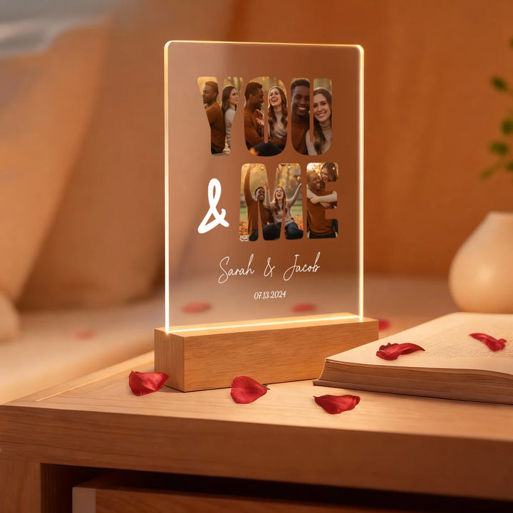 Personalized Acrylic Light “You and Me” | Night Light, Decorative Light