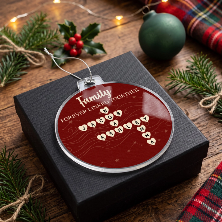 Personalized Christmas Tree Ornament "Scrabble Heart"