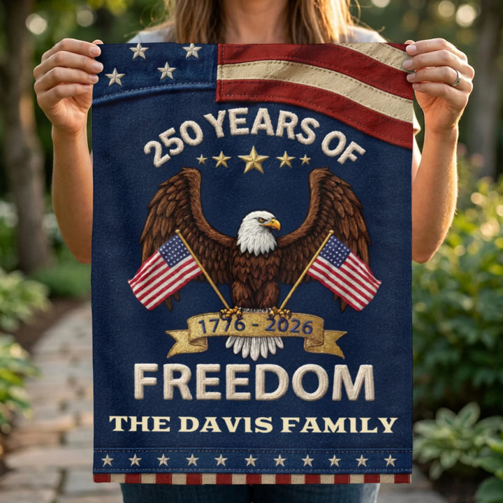 Personalized Flag "250 Years Freedom"