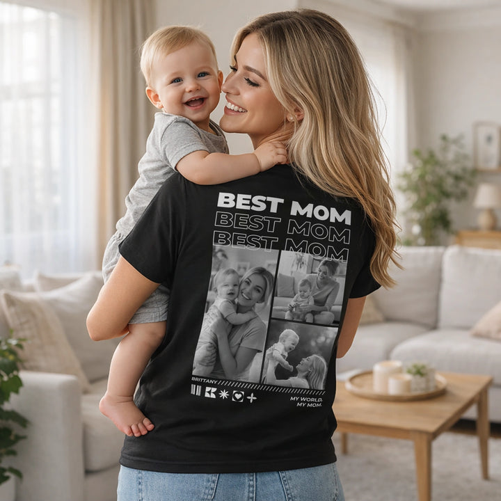 Personalized T-Shirt with Photos "Mom"