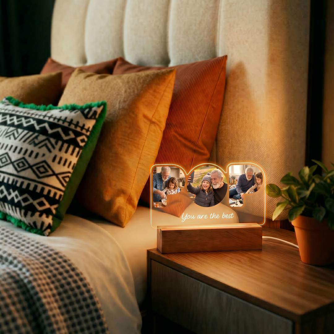 Personalized Acrylic Light "Pop" with 3 Photos