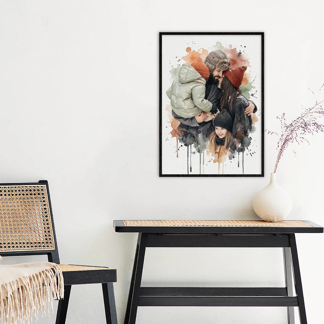 Personalized Poster Family "Watercolor"