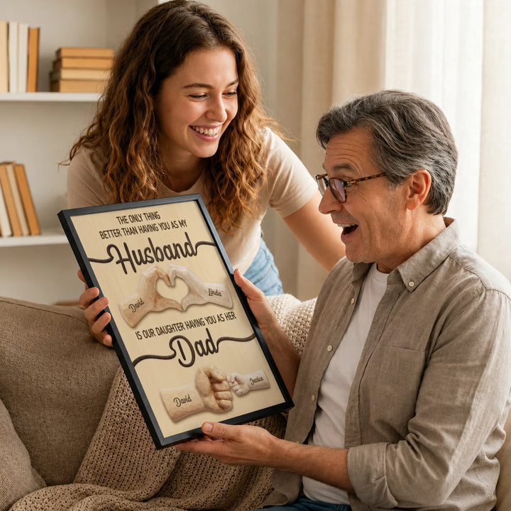 Personalized Wood Design Poster "Dad"