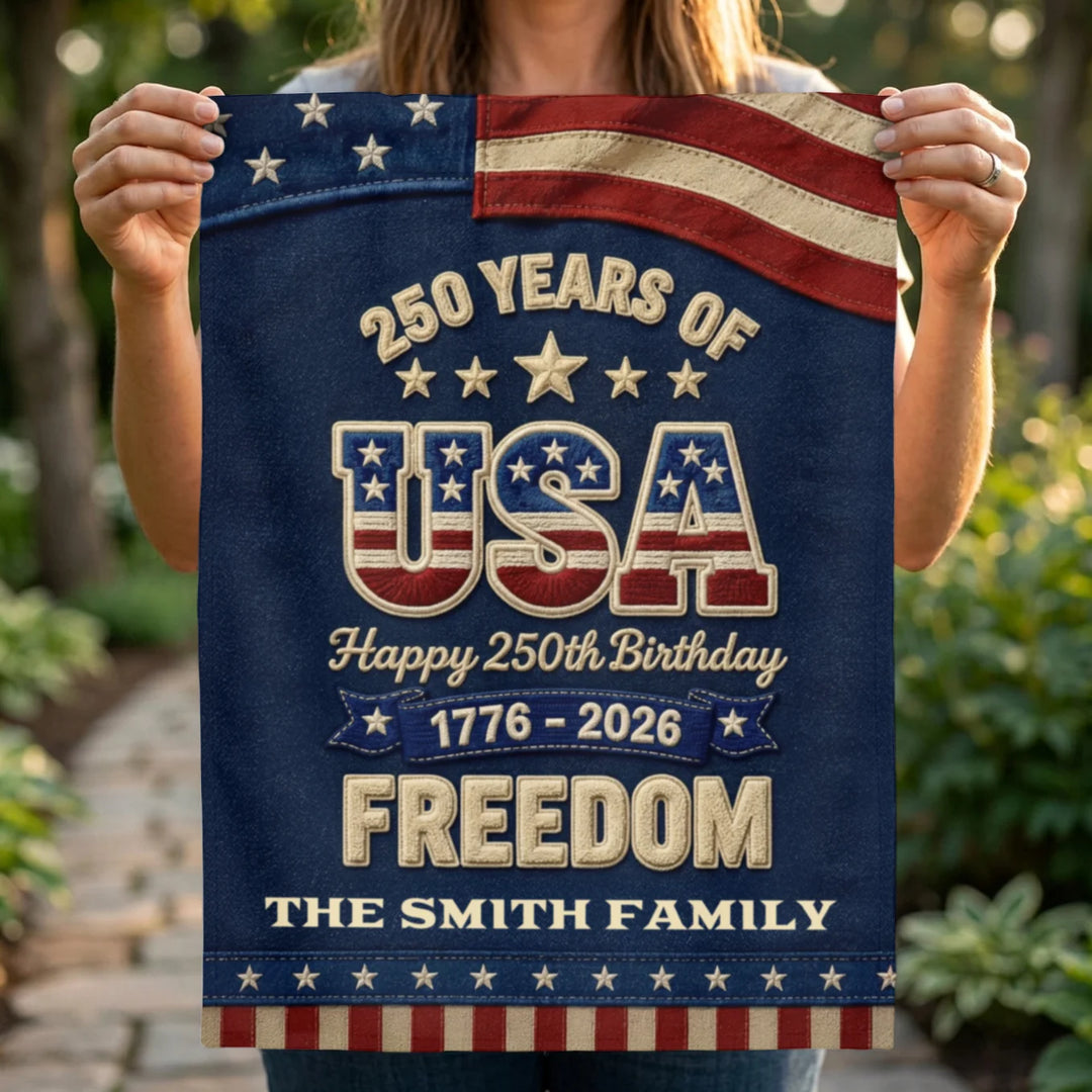 Personalized Yard Flag "250 Years of Freedom"