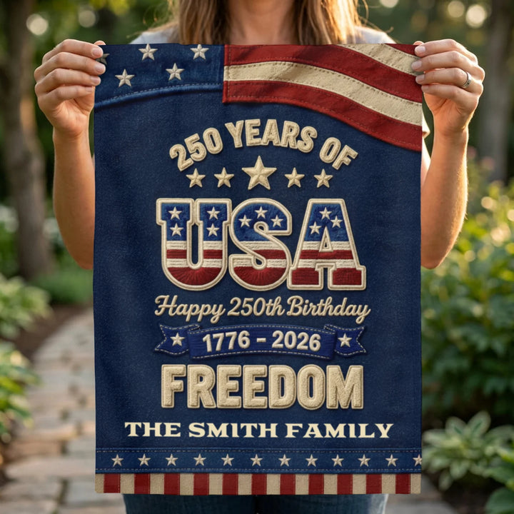 Personalized Yard Flag "250 Years of Freedom"