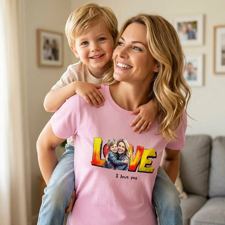 Personalized T-Shirt "Love Mom"