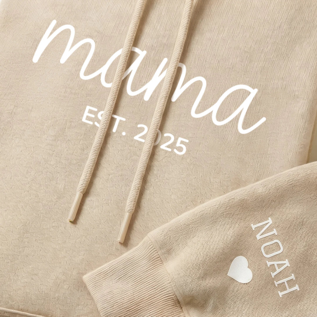 Personalized Hoodie "Mama" with Sleeve Print
