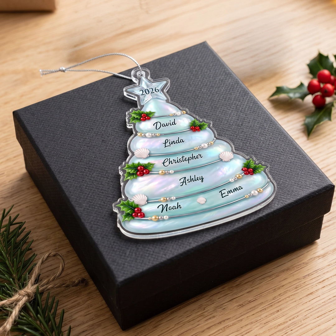 Personalized Ornament "Sea Glass Tree"