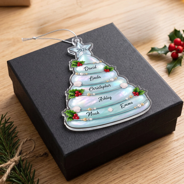 Personalized Ornament "Sea Glass Tree"