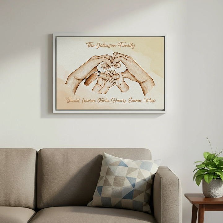 Personalized Canvas "Family Happiness"